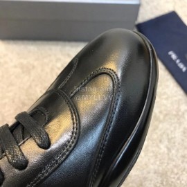 Prada Black Cowhide Casual Business Loafers For Men 