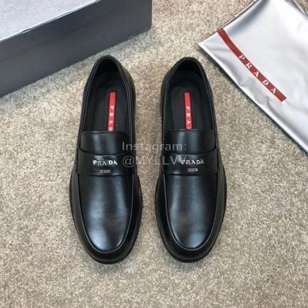 Prada Cowhide Casual Business Loafers For Men 