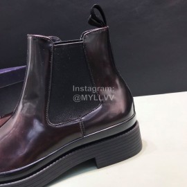 Prada Fashion Cowhide Chelsea Boots For Men Brown