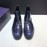 Prada Fashion Cowhide Chelsea Boots For Men Blue