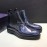 Prada Fashion Cowhide Chelsea Boots For Men Blue