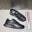 Prada Calf Leather Thick Soled Sneakers For Men Black