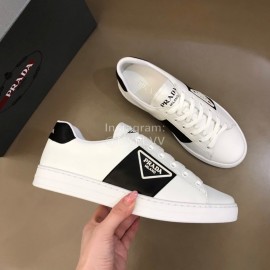 Prada Fashion Cowhide Lace Up Casual Sneakers For Men 