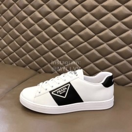 Prada Fashion Cowhide Lace Up Casual Sneakers For Men 