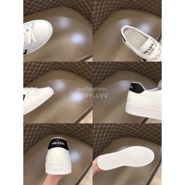 Prada Fashion Cowhide Lace Up Casual Sneakers For Men 