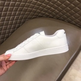 Prada Fashion Cowhide Lace Up Casual Sneakers For Men White