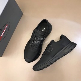 Prada Black Mesh Casual Sneakers For Men 