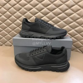 Prada Black Mesh Casual Sneakers For Men 