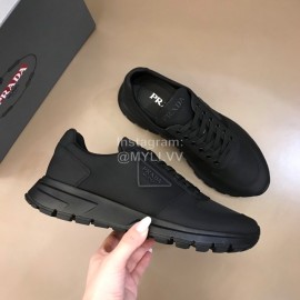 Prada Black Mesh Casual Sneakers For Men 