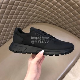 Prada Black Mesh Casual Sneakers For Men 