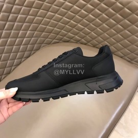 Prada Black Mesh Casual Sneakers For Men 