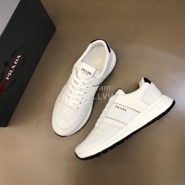 Prada White Mesh Casual Sneakers For Men 