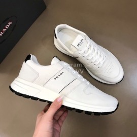 Prada White Mesh Casual Sneakers For Men 