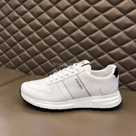 Prada White Mesh Casual Sneakers For Men 