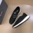 Prada Black Mesh Cowhide Casual Sneakers For Men 