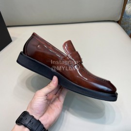 Prada New Cowhide Casual Loafers For Men Brown