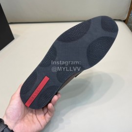 Prada New Cowhide Casual Loafers For Men Brown