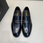 Prada New Cowhide Casual Loafers For Men Black