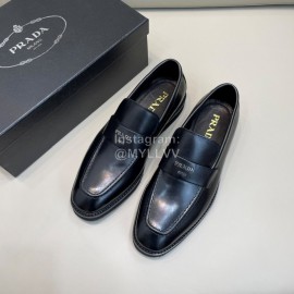 Prada New Cowhide Casual Loafers For Men Black