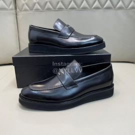 Prada New Cowhide Casual Loafers For Men Black