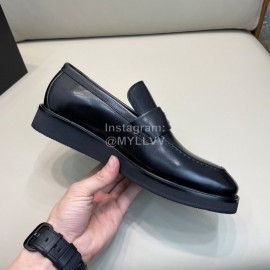 Prada New Cowhide Casual Loafers For Men Black