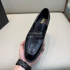 Prada New Cowhide Casual Loafers For Men Black
