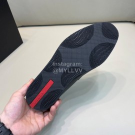 Prada New Cowhide Casual Loafers For Men Black