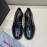 Prada Cowhide Lace Up Thick Soled Casual Shoes For Men Black