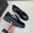 Prada Black Cowhide Lace Up Thick Soled Casual Shoes For Men 