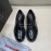 Prada Cowhide Lace Up Thick Soled Shoes For Men Black
