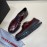 Prada Cowhide Lace Up Thick Soled Shoes For Men Reddish Brown