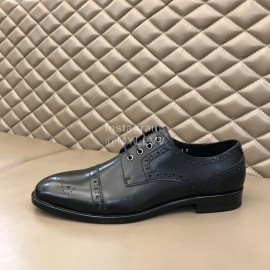 Prada Black Cowhide Casual Lace Up Business Shoes For Men 