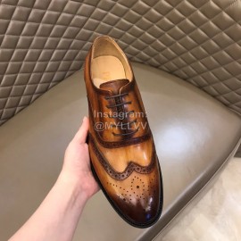 Prada Cowhide Lace Up Business Shoes For Men Brown