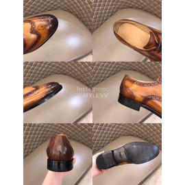 Prada Cowhide Lace Up Business Shoes For Men Brown