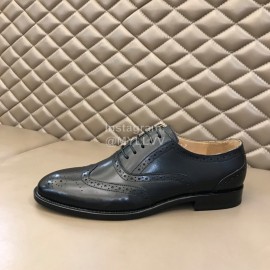 Prada Black Cowhide Lace Up Business Shoes For Men 