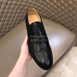 Prada Black Cowhide Lace Up Business Shoes For Men 