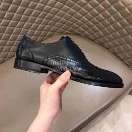 Prada Fashion Cowhide Lace Up Business Shoes For Men Black