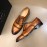 Prada Fashion Cowhide Lace Up Business Shoes For Men Brown