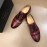 Prada Fashion Cowhide Lace Up Business Shoes For Men Reddish Brown