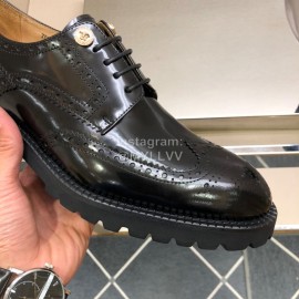 Prada Black Calf Leather Lace Up Casual Business Shoes For Men 