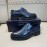 Prada Cowhide Lace Up Casual Business Shoes For Men Blue