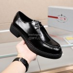 Prada New Cowhide Casual Business Shoes For Men Black