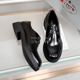 Prada New Cowhide Casual Business Shoes For Men Black