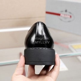 Prada New Cowhide Casual Business Shoes For Men Black