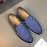 Prada Cowhide Casual Loafers For Men Blue