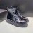 Prada Calf Leather Canvas Lace Up High Top Shoes For Men 