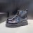 Prada Calf Leather Canvas Lace Up High Top Shoes For Men 