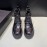 Prada Calf Leather Canvas Lace Up High Top Shoes For Men Black
