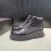 Prada Cowhide Canvas Lace Up High Top Shoes For Men 