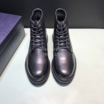Prada Cowhide Velvet Lining High Top Casual Shoes For Men